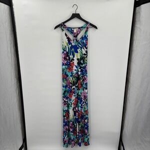 C&C California Tropical Resort Maxi Dress Small Racerback Sleeveless Vacation